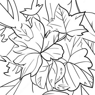 Colorful Autumn Leaves Coloring Page 10067-8277