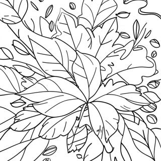 Colorful Autumn Leaves Coloring Page 10067-8279