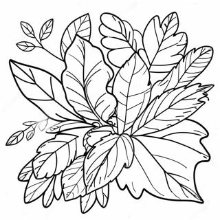 Colorful Autumn Leaves Coloring Page 10067-8280