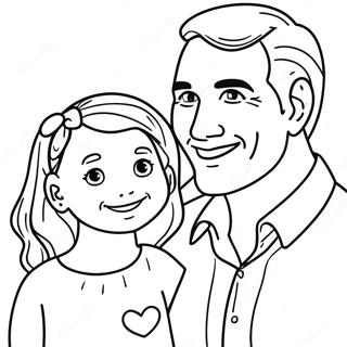 Sweet Daughter And Dad Coloring Page 10077-8287