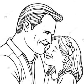 Sweet Daughter And Dad Coloring Page 10077-8288