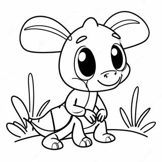 Cute Cartoon Ant Coloring Page 10097-8303