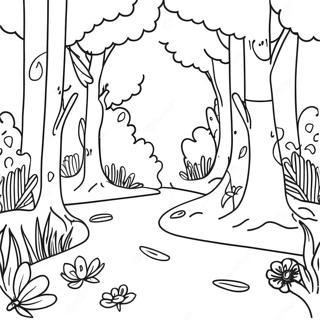 Whimsical Forest Coloring Page 10106-8308