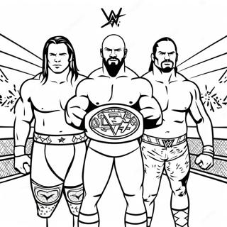 Wwe Championship Match Coloring Page 10117-8318