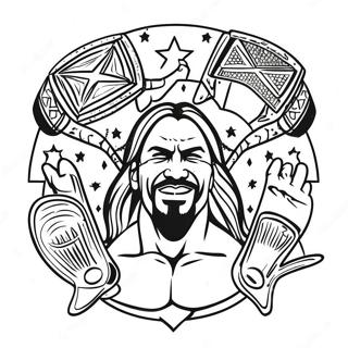 Wwe Championship Match Coloring Page 10117-8319