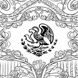 Mexican Flag Coloring Page 10126-8322