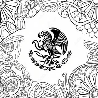 Mexican Flag Coloring Page 10126-8323