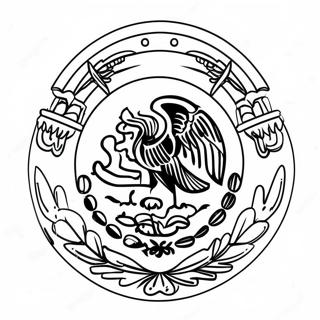 Mexican Flag Coloring Page 10126-8324