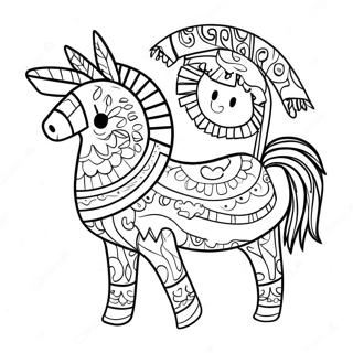 Colorful Pinata Coloring Page 10127-8325