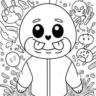 Sans Character Coloring Page 10136-8332