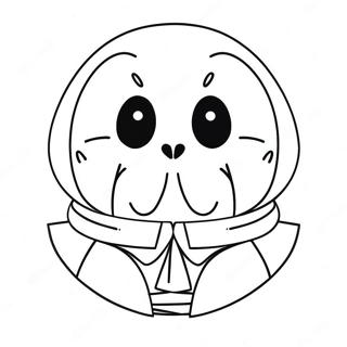 Funny Sans Face Coloring Page 10137-8333