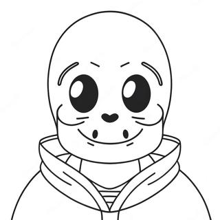 Funny Sans Face Coloring Page 10137-8334