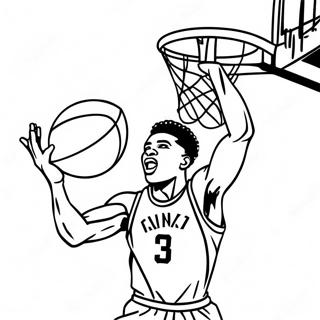 Giannis Dunking A Basketball Coloring Page 10147-8343