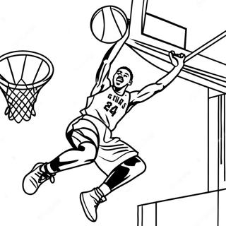 Giannis Dunking A Basketball Coloring Page 10147-8344