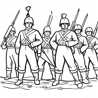 Patriotic Soldiers In Battle Coloring Page 10197-8383