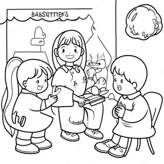 Adventurous Babysitters Club Coloring Page 10227-8407