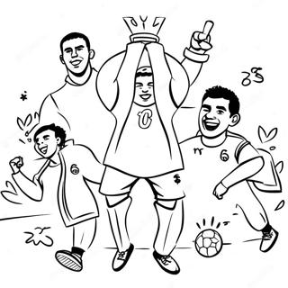 Real Madrid Players Celebrating Coloring Page 10237-8413