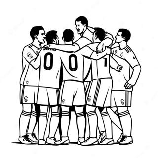 Real Madrid Players Celebrating Coloring Page 10237-8415