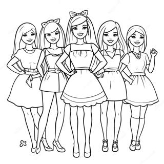 Barbie And Friends Coloring Pages