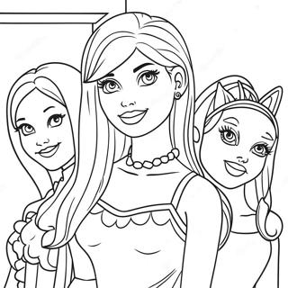 Barbie And Friends Coloring Page 10256-8426