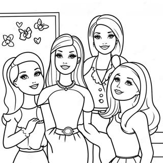 Barbie And Friends Coloring Page 10256-8428