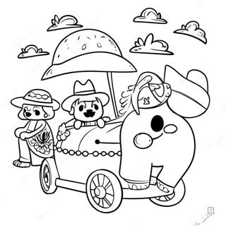 Festive Cinco De Mayo Parade Coloring Page 10267-8440