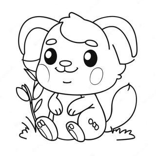 Cute Mini Coloring Page Of Adorable Animals 10296-8459