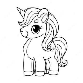 Charming Cute Mini Unicorn Coloring Page 10297-8461