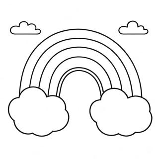 Colorful Rainbow With Clouds Coloring Page 102-88