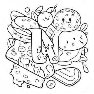 Yummy Snacks Letter Y Coloring Page 10327-8486