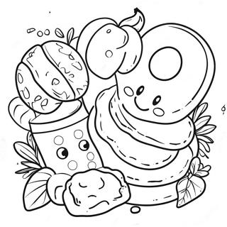 Yummy Snacks Letter Y Coloring Page 10327-8487