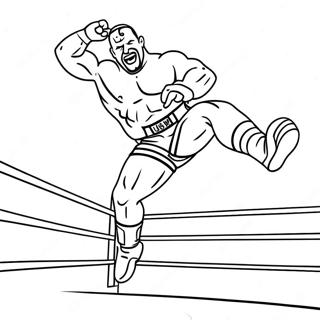 Wwe Wrestler Jumping On Opponent Coloring Page 10357-8509