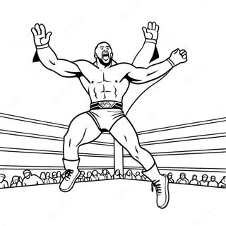 Wwe Wrestler Jumping On Opponent Coloring Page 10357-8512