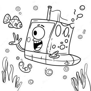 Spongebob Squarepants Underwater Adventure Coloring Page 10378-8518