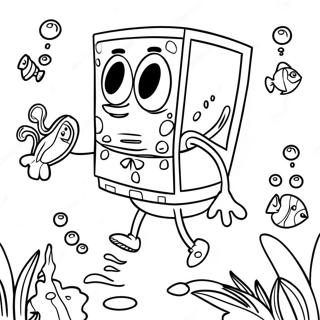 Spongebob Squarepants Underwater Adventure Coloring Page 10378-8519