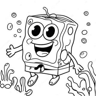 Spongebob Squarepants Underwater Adventure Coloring Page 10378-8520