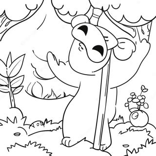 Banban Characters In The Garden Coloring Page 10398-8535