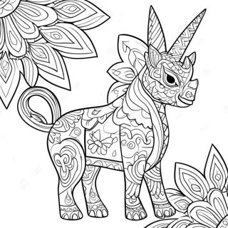 Alebrije Coloring Page 10427-8554