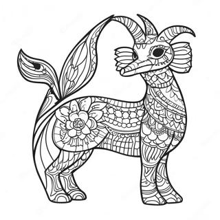 Alebrije Coloring Page 10427-8555