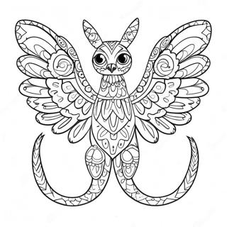 Colorful Alebrije With Wings Coloring Page 10428-8560