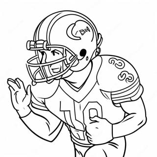 Buffalo Bills Player In Action Coloring Page 1042-833