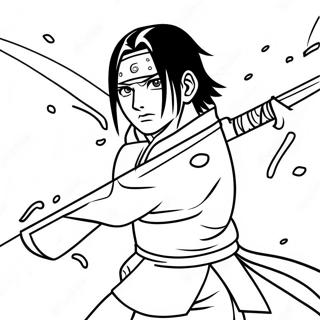 Itachi Uchiha In Battle Coloring Page 10438-8567