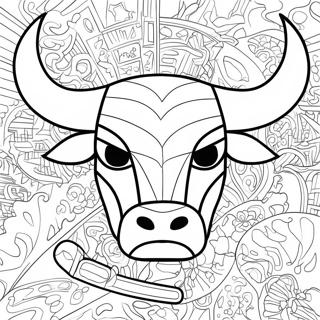 Chicago Bulls Logo Coloring Page 10447-8570