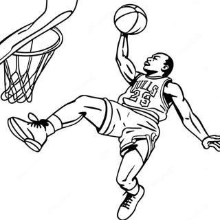 Michael Jordan Dunking Coloring Page 10448-8574