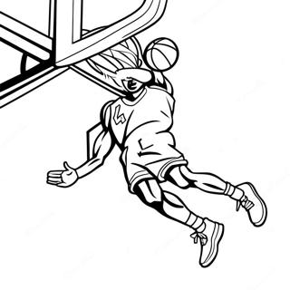 Michael Jordan Dunking Coloring Page 10448-8575