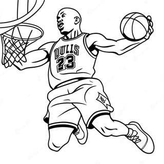 Michael Jordan Dunking Coloring Page 10448-8576