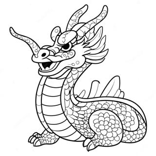 Chinese Dragon Coloring Page 10457-8578