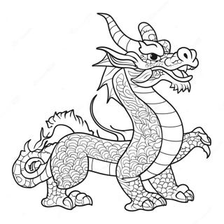 Chinese Dragon Coloring Page 10457-8580