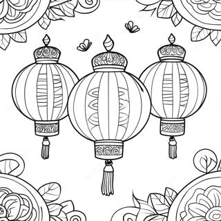 Chinese Lantern Festival Coloring Page 10458-8581