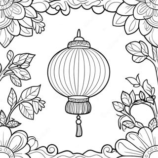 Chinese Lantern Festival Coloring Page 10458-8584